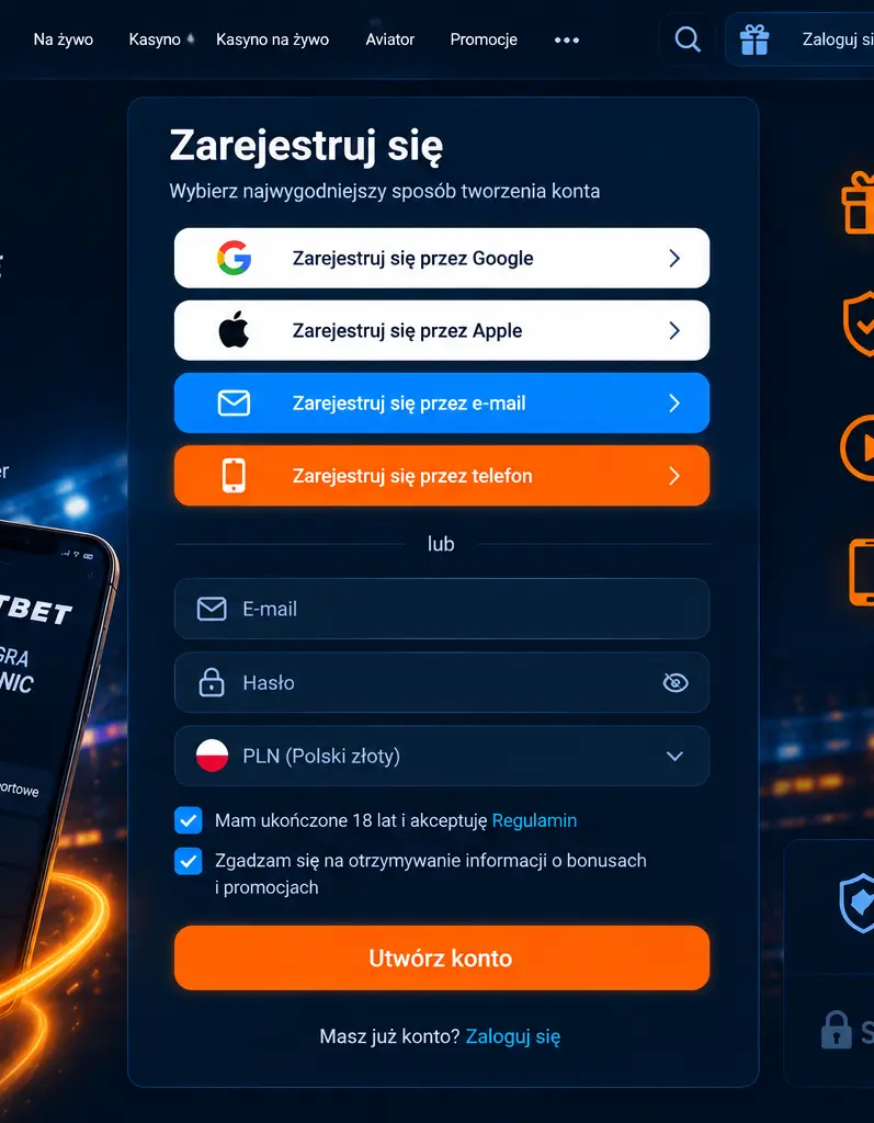 Strona rejestracji Mostbet – 4 metody tworzenia konta